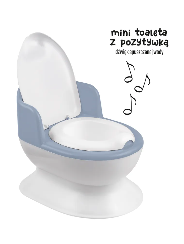 Maltex, toaleta dla maluchów z pozytywką, niebieski