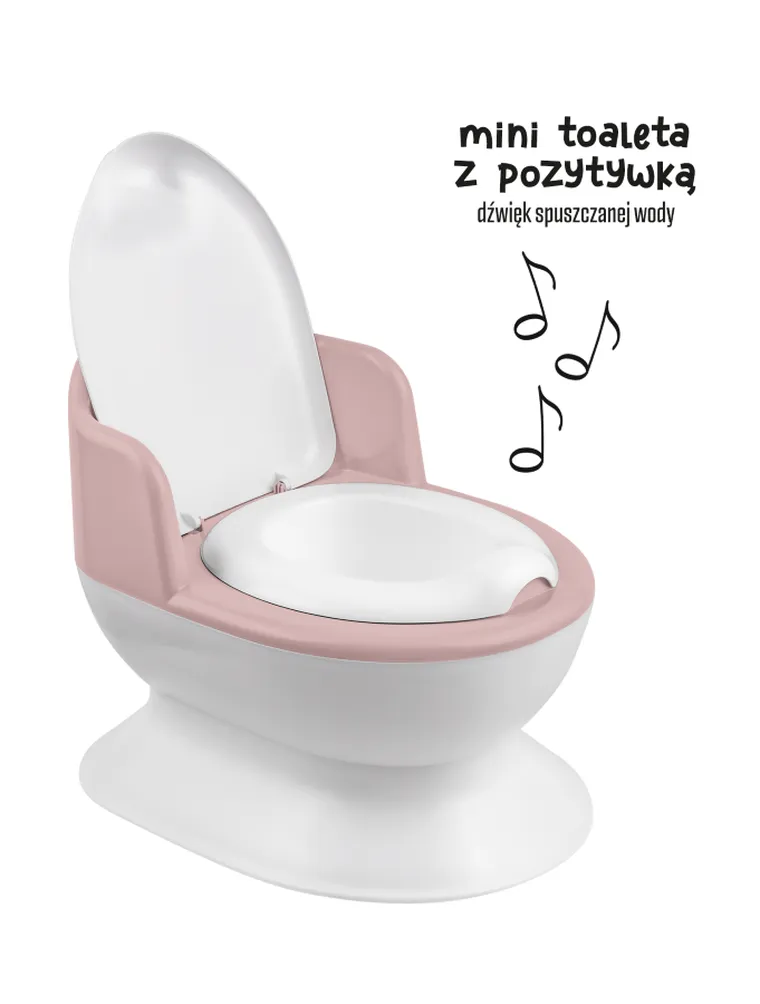 Maltex, toaleta dla maluchów z pozytywką, różowy