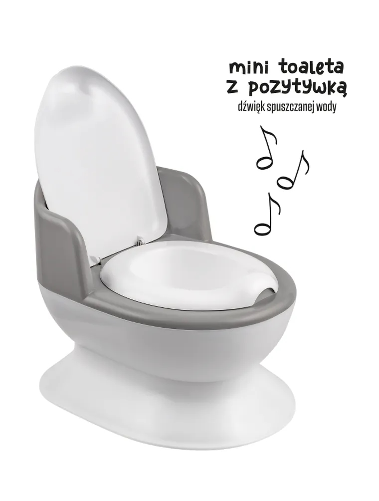 Maltex, toaleta dla maluchów z pozytywką, szary