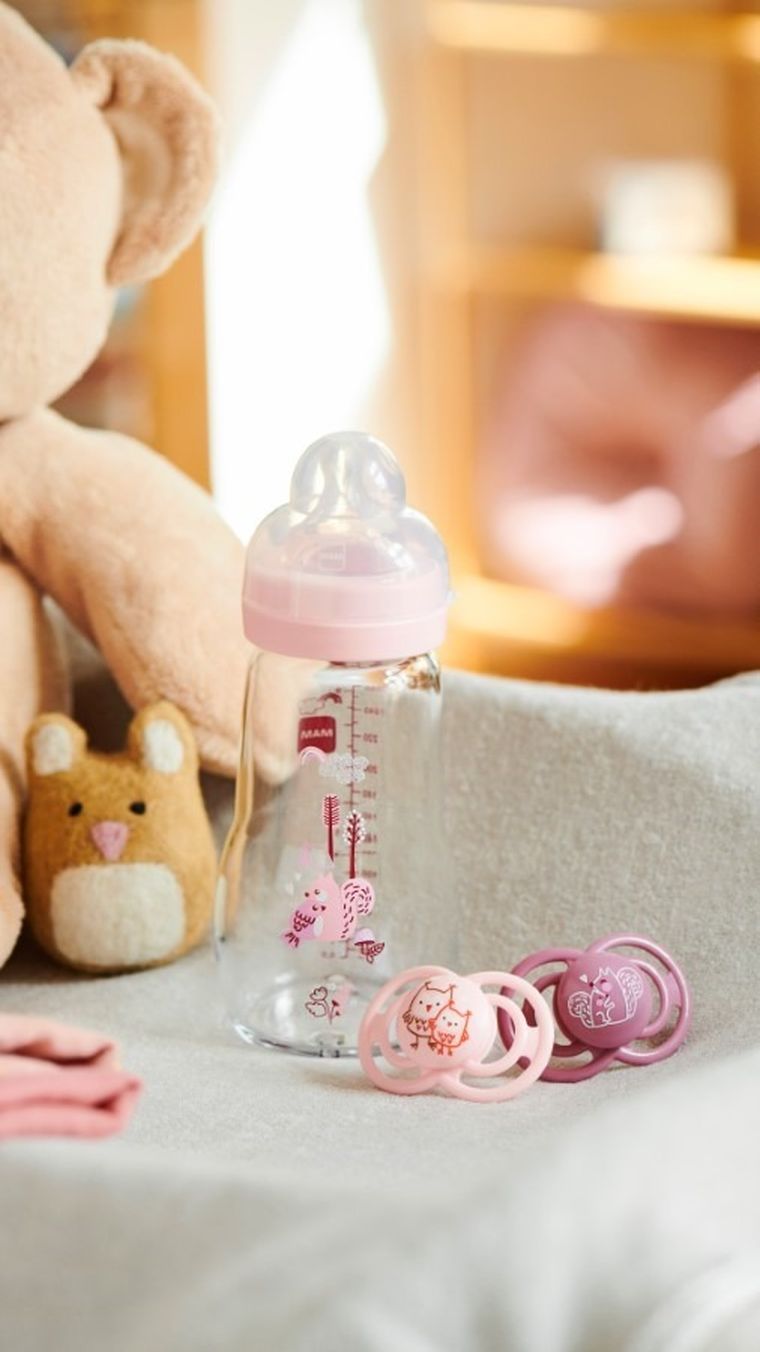 Mam, Feel Good, Forest, szklana butelka dla dzieci, 260 ml