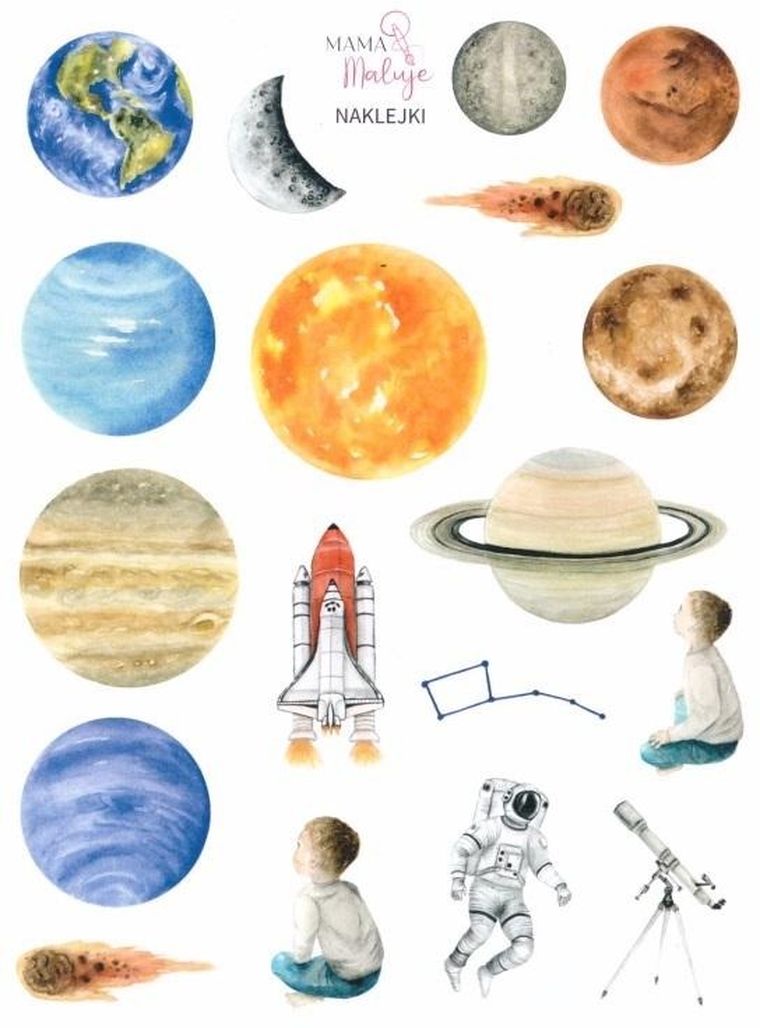 Mama Maluje, naklejki, Kosmos