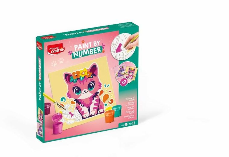 Maped Creativ, malowanie po numerach, Kotek i Króliczek