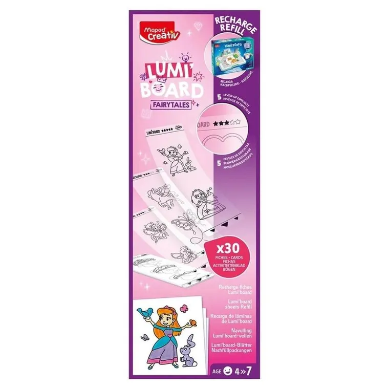 Maped Creativ, zestaw uzupełniający do tablicy Lumi Board, wróżki