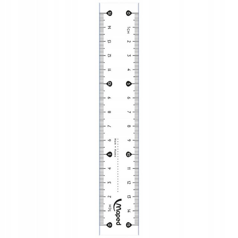 Maped, linijka plastikowa, essentials, 15 cm