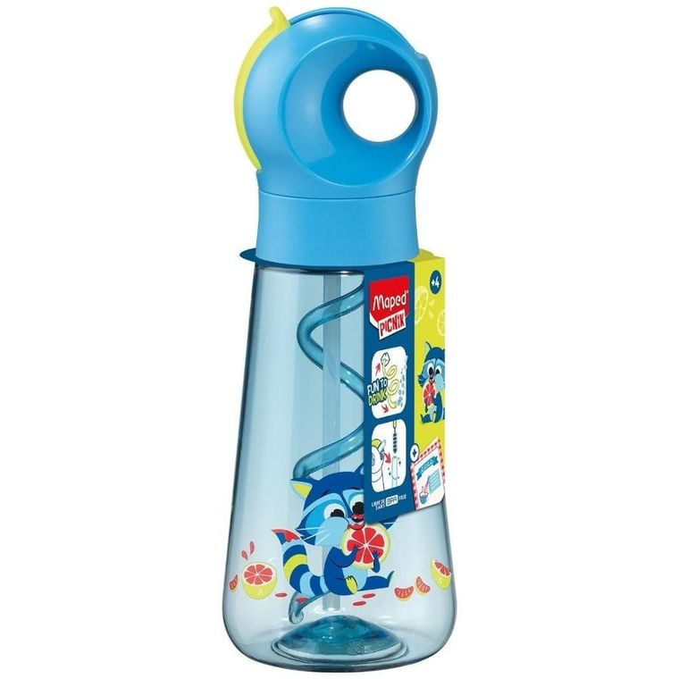 Maped, Picnik Miniz, butelka ze słomką, Szop Pracz, 500 ml