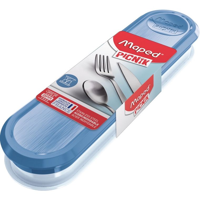 Maped Picnik, zestaw sztućców niebieskim pudełku