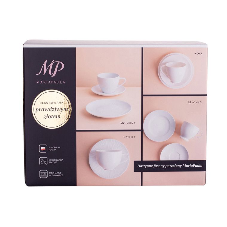 MariaPaula, klasyka złota linia, zestaw kawowy 6/18