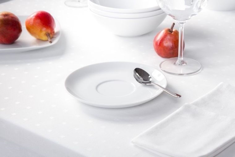 MariaPaula, Moderna biała, spodek, 17 cm