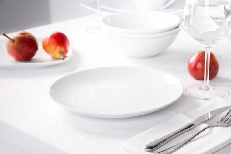 MariaPaula, Moderna Biała, talerz płytki, 24 cm