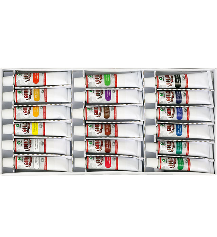 Maries, farby gwasz, 18 kolorów, 12 ml