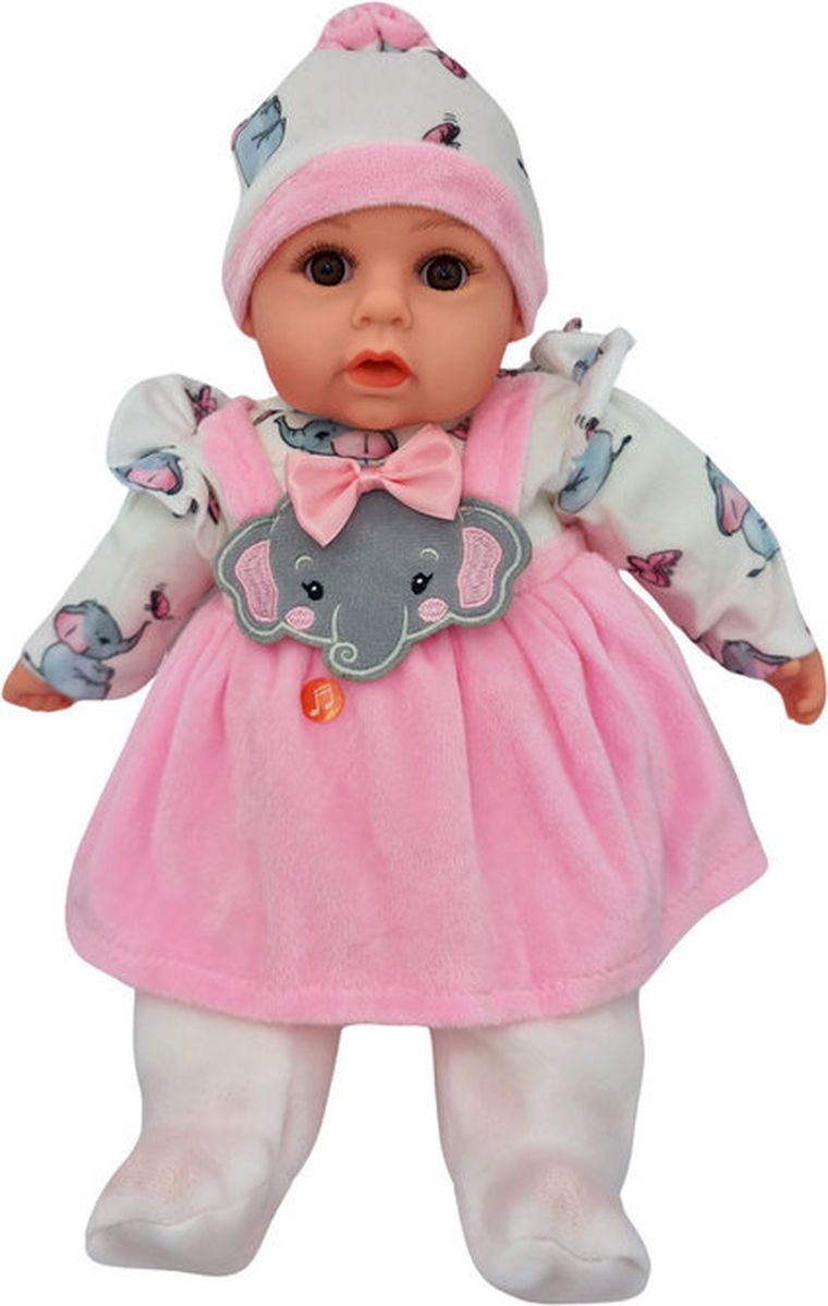 Mario, interaktywna lalka bobas, słonik, 45 cm