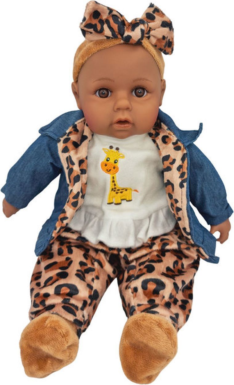Mario, interaktywna lalka bobas, żyrafa, 45 cm