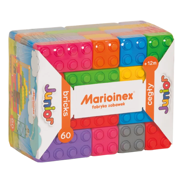 Marioinex, cegły junior, klocki XL, 60 elementów