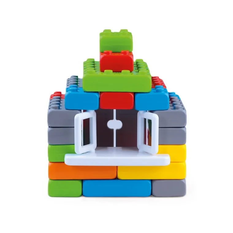 Marioinex, cegły junior, klocki XL z oknami i drzwiami, 40 elementów