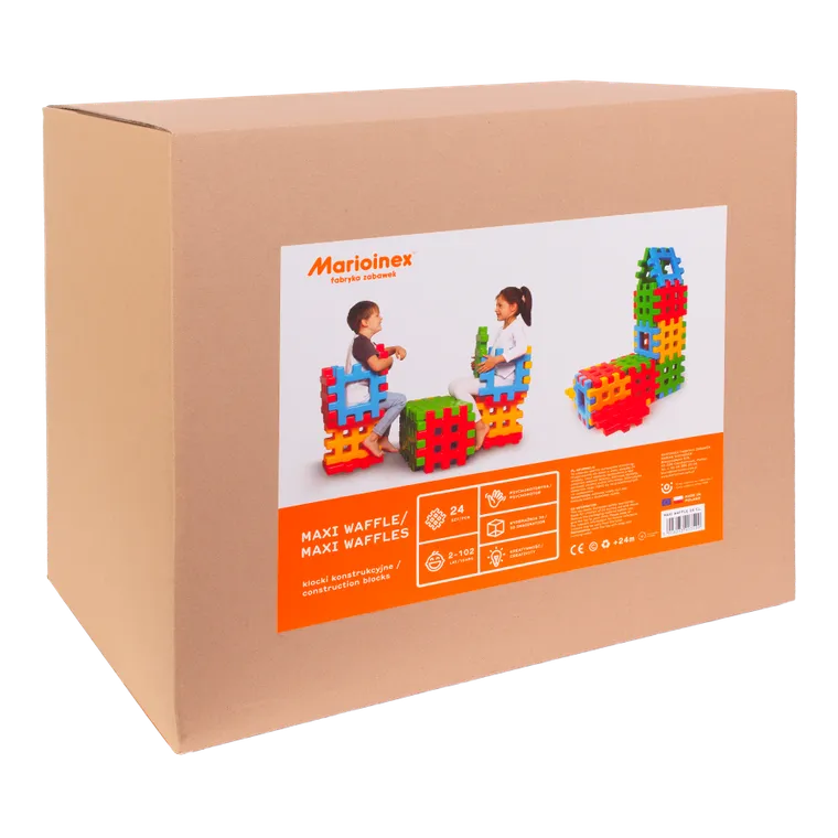 Marioinex, Maxi Waffle, klocki konstrukcyjne XXL, 24 elementy