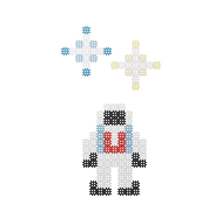 Marioinex, Micro Waffle, Astronauta, klocki konstrukcyjne, 150 elementów