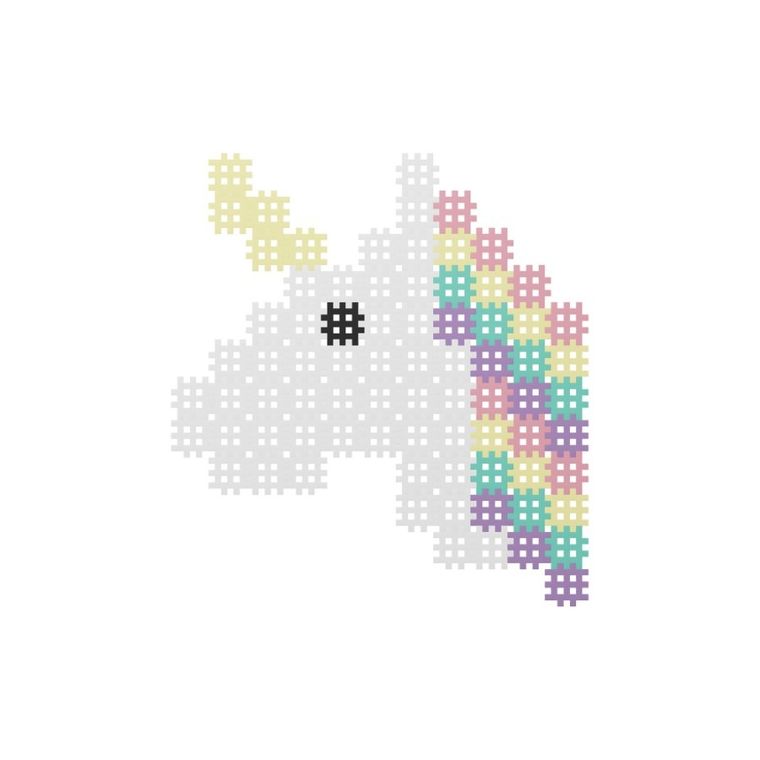 Marioinex, Micro Waffle, Jednorożec, klocki konstrukcyjne, 80 elementów