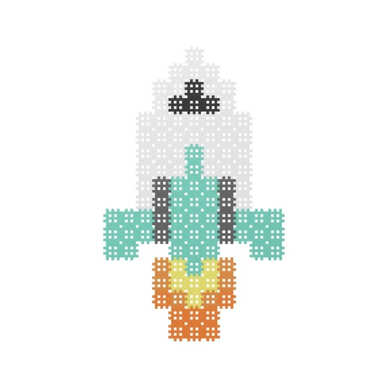 Marioinex, Micro Waffle, Rakieta, klocki konstrukcyjne, 150 elementów