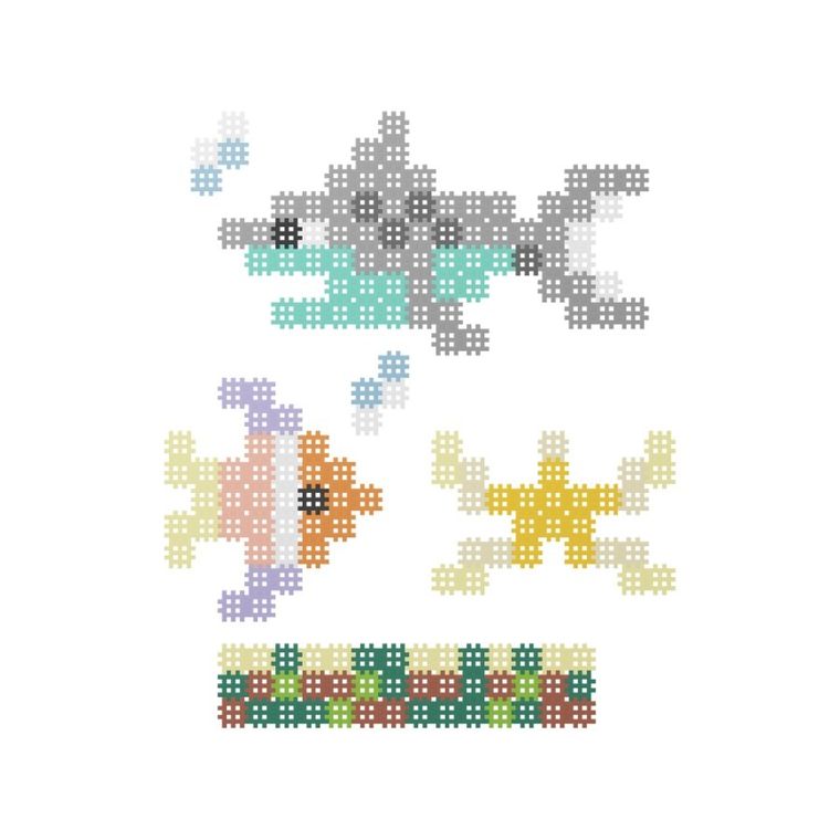 Marioinex, Micro Waffle, Zestaw Morski, klocki konstrukcyjne, 230 elementów