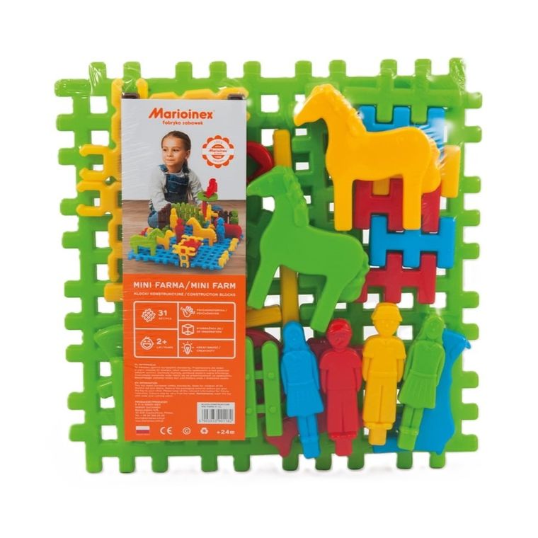 Marioinex, Mini Farma, klocki konstrukcyjne, 31 elementów