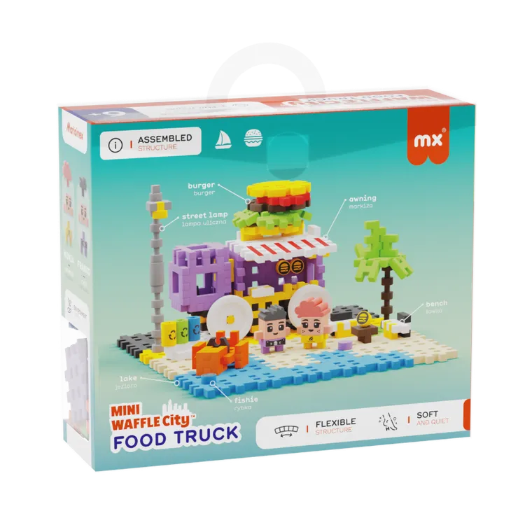 Marioinex, Mini Waffle, City, Food Truck, klocki konstrukcyjne, 148 elementów