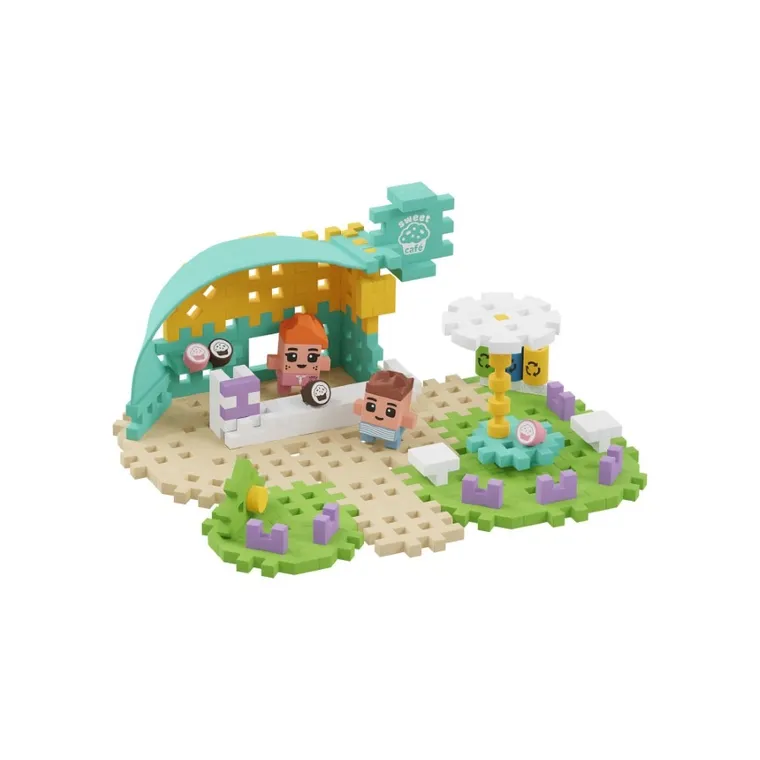 Marioinex, Mini Waffle, City, Kawiarnia, klocki konstrukcyjne, 80 elementów