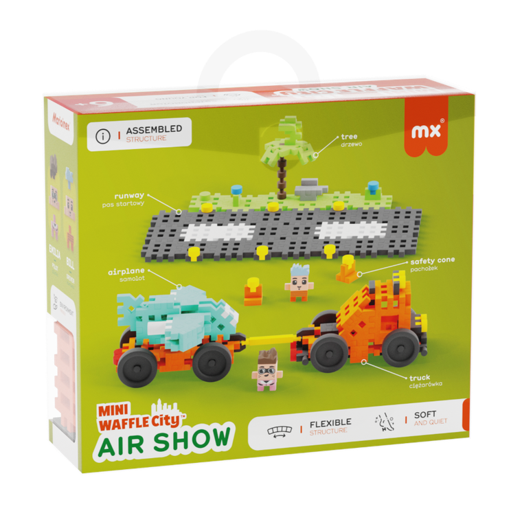 Marioinex, Mini Waffle, City, Pokaz lotniczy, klocki konstrukcyjne, 148 elementów