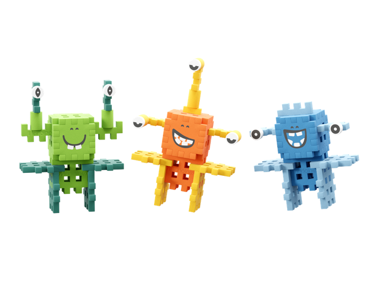 Marioinex, Mini Waffle, Crazy Monsters, Space Jinks, klocki konstrukcyjne, 60 elementów