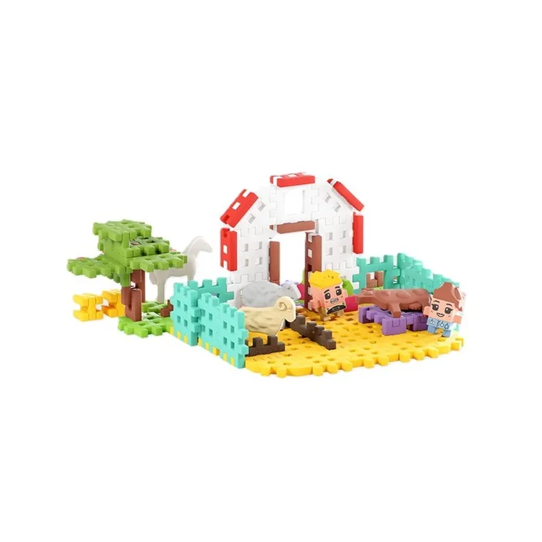 Marioinex, Mini Waffle, Farmer, Domek Pani Weterynarz, klocki konstrukcyjne, 110 elementów