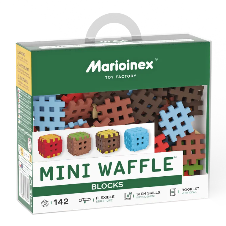 Marioinex, Mini Waffle, Green Blocks, klocki konstrukcyjne, 142 elementy