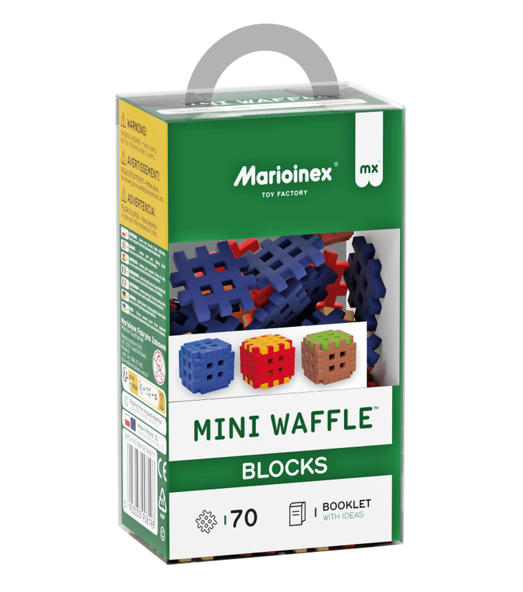 Marioinex, Mini Waffle, Green Blocks, klocki konstrukcyjne, 70 elementów