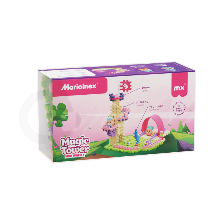 Marioinex, Mini Waffle, Magiczna Wieża, klocki konstrukcyjne, 80 elementów
