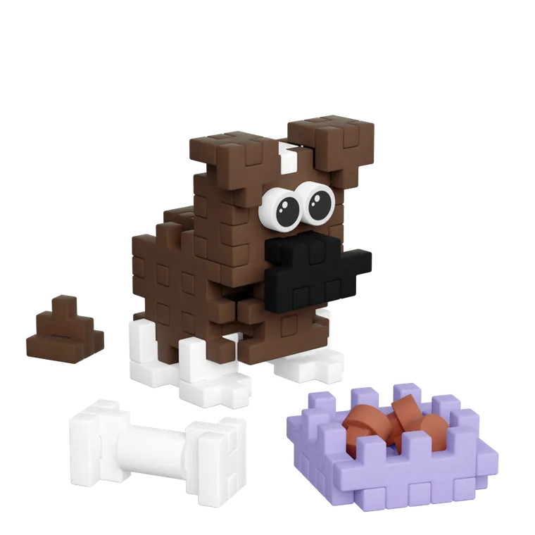 Marioinex, Mini Waffle, Pocket Pets Puppies, Boxer, klocki konstrukcyjne, 50 elementów