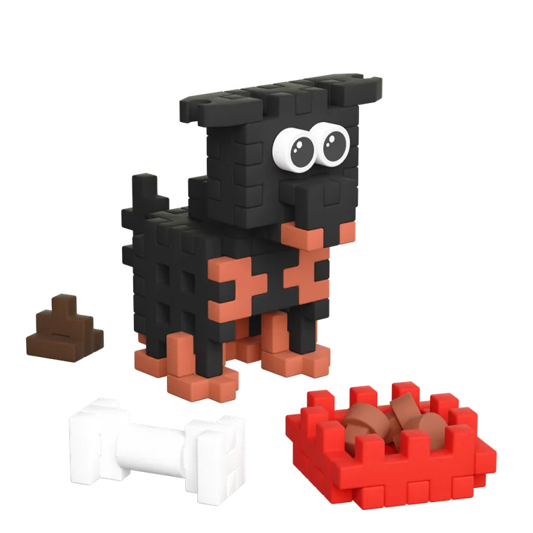 Marioinex, Mini Waffle, Pocket Pets Puppies, Rottweiler, klocki konstrukcyjne, 50 elementów