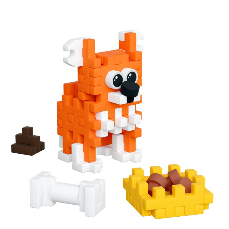 Marioinex, Mini Waffle, Pocket Pets Puppies, Welsh Corgi Pembroke, klocki konstrukcyjne, 49 elementów