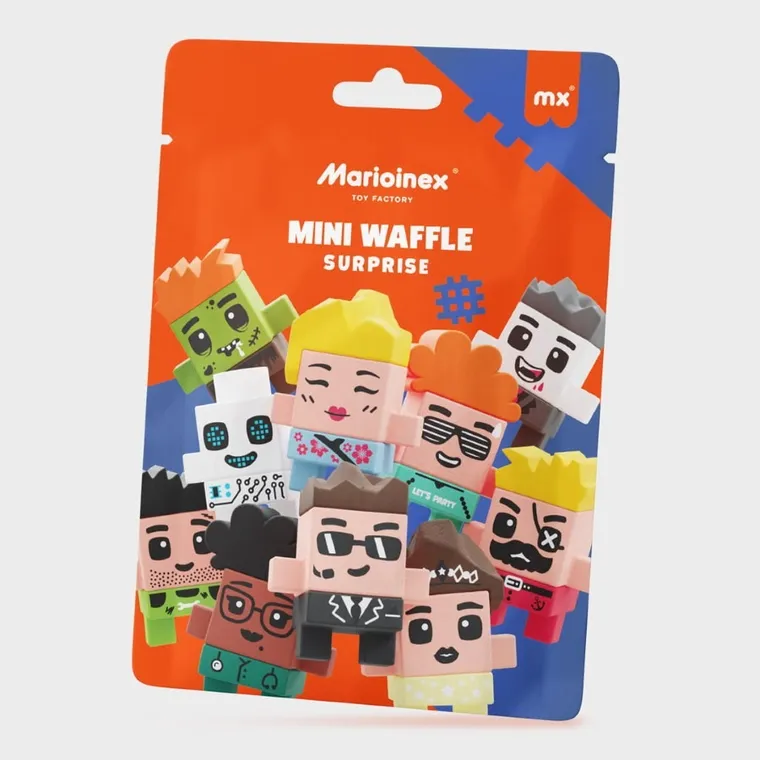 Marioinex, Mini Waffle, Saszetka niespodzianka, klocki konstrukcyjne, 15 elementów