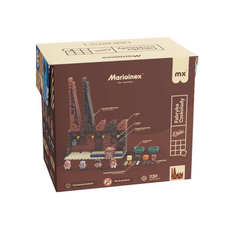 Marioinex, Mini Waffle, Wedel, Fabryka Czekolady, klocki konstrukcyjne, 230 elementów