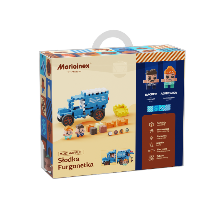 Marioinex, Mini Waffle, Wedel, Słodka Furgonetka, klocki konstrukcyjne, 100 elementów