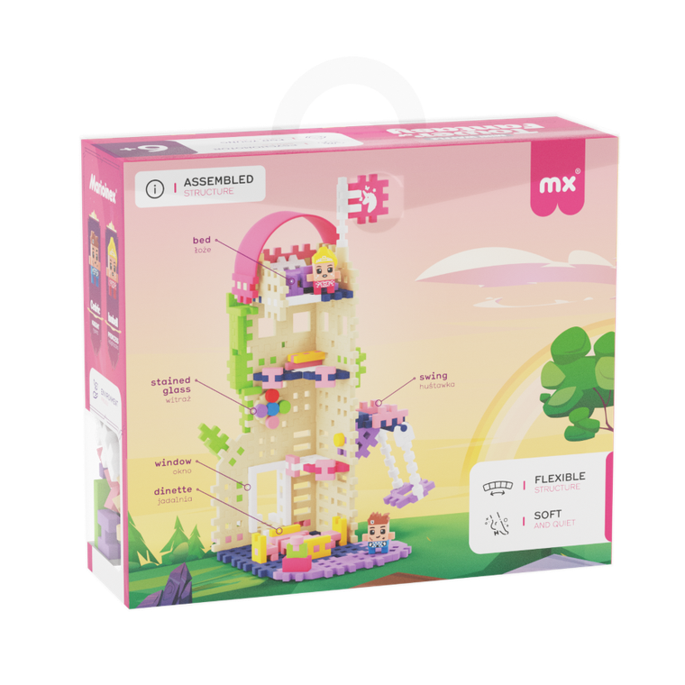 Marioinex, Mini Waffle, Wieża Fantazji, klocki konstrukcyjne, 148 elementów