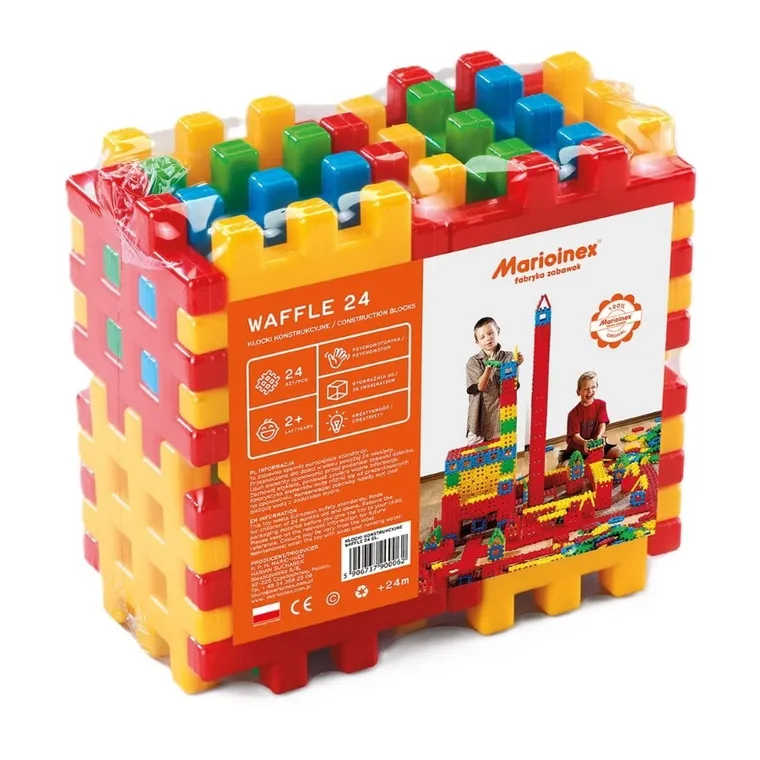 Marioinex, Waffle, klocki konstrukcyjne, 24 elementy