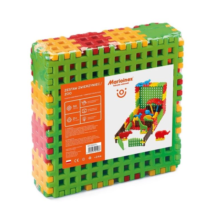 Marioinex, Waffle, Zwierzyniec, klocki konstrukcyjne, 52 elementy