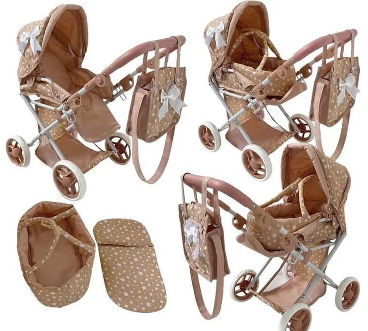 Mariotoys, wózek dla lalek głęboki z torbą