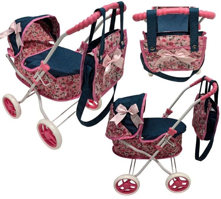Mariotoys, wózek dla lalek głęboki z torbą