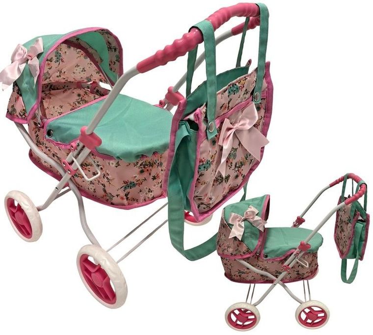 Mariotoys, wózek dla lalek głęboki z torbą