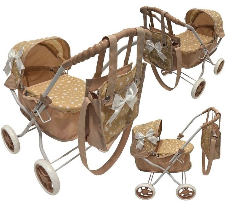 Mariotoys, wózek dla lalek głęboki z torbą