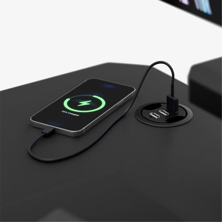 Mark Adler, Leader 5.1 Black, biurko komputerowe z półką, 115 cm