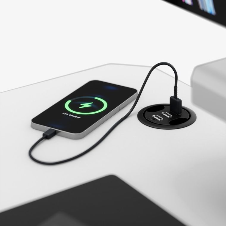 Mark Adler, Leader 5.1 White, biurko komputerowe z półką, 115 cm