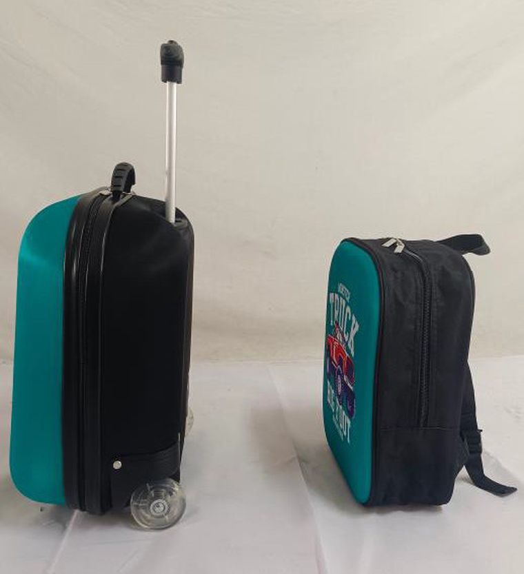 Marko, walizka i plecak, zestaw podróżny dla dzieci, ciężarówka