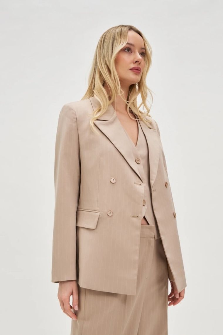 Marynarka damska, beżowa, Moodo