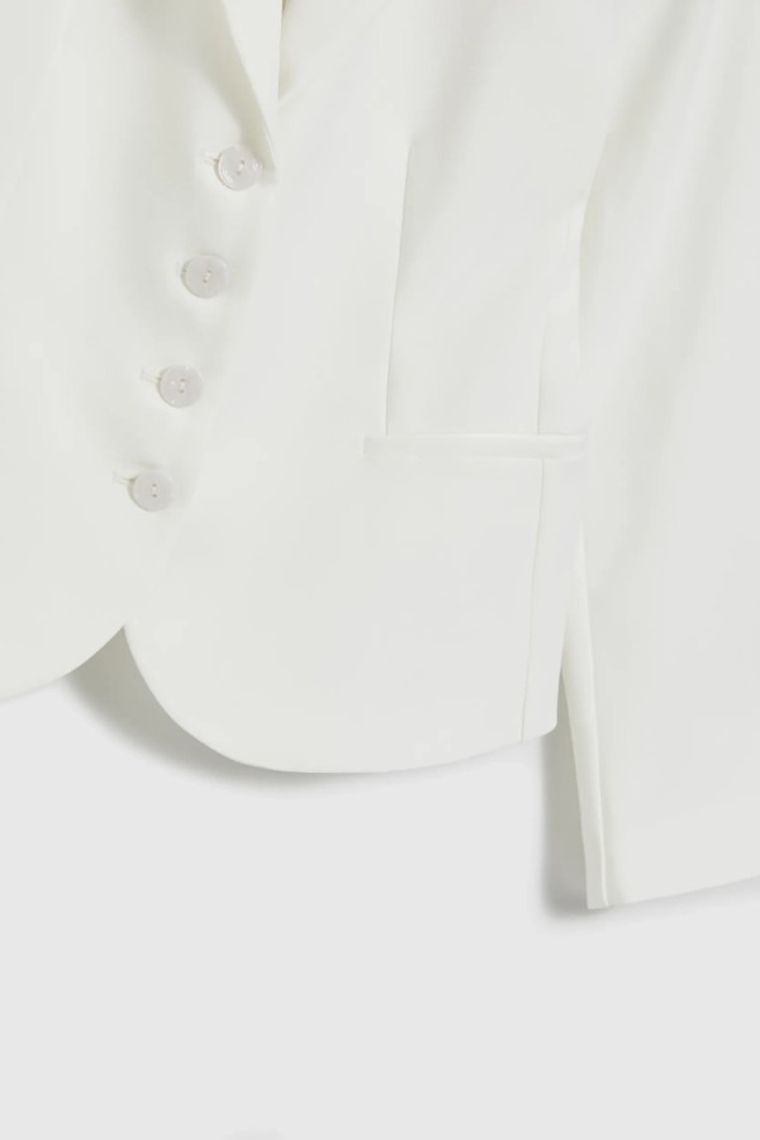 Marynarka damska, biała, Moodo